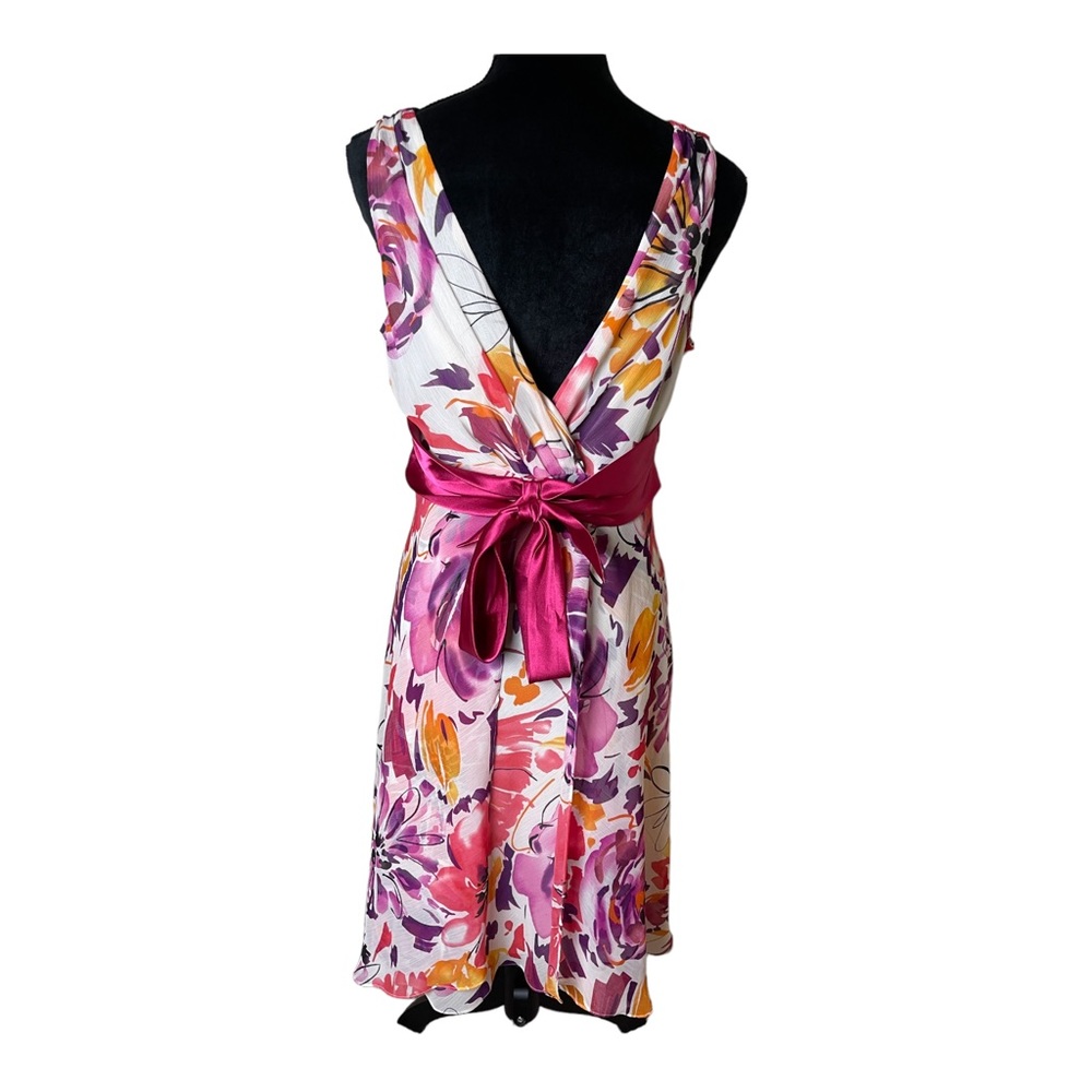 Kasper Dress Floral V Neck Midi Size 12 - Picture 4 of 9
